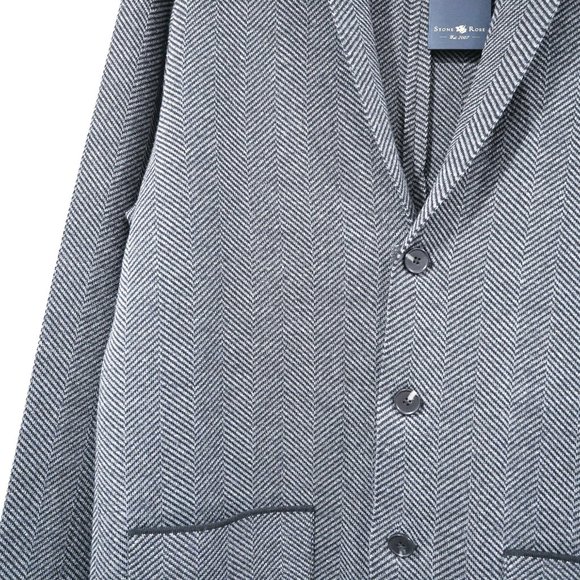 Stone Rose Men's Medium Wool Sweater Blazer  | Size Medium - Picture 3 of 10